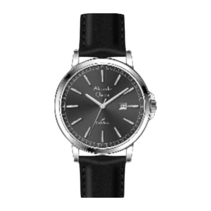 Alexandre Christie ALCW1014LDLSSDG Black Dial Black Leather Strap Analog Women Watch